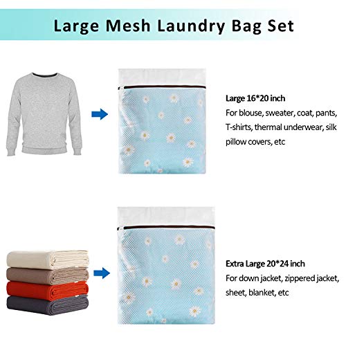 GOGOODA Mesh Laundry Bag for Delicates Set of 2 Lingerie Bags for Washing Machine Great for Laundry, Hosiery, Blouse, Underwear, Pantyhose, Socks(Set of 2) - Image 4