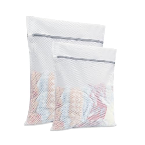 GOGOODA Mesh Laundry Bag for Delicates Set of 2 Lingerie Bags for Washing Machine Great for Laundry, Hosiery, Blouse, Underwear, Pantyhose, Socks(Set of 2) - Image 1