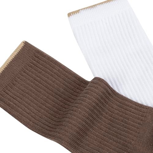 Skechers Men's 6 Pack Work Crew Socks, Medium Brown, 10-13 - Image 5