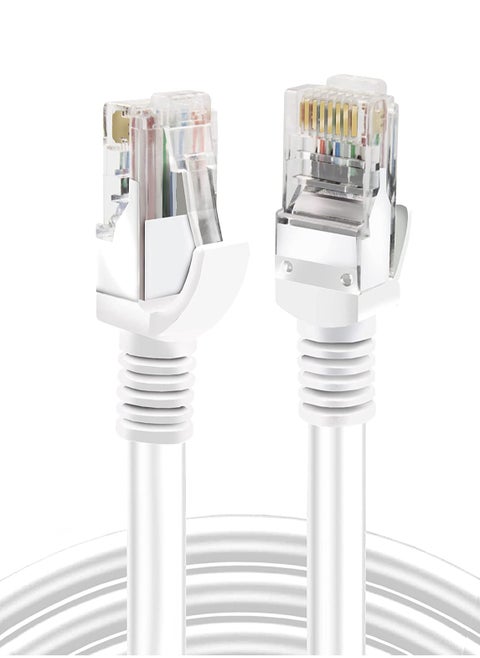 High speed RJ45 cat6 patch cable LAN cable compatible for PS4 PS3 raspberry Pi 4 smart TV computer modem router white