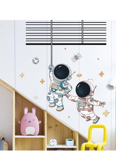 Excefore Astronaut Wall Stickers, Space Flight Cosmic Decals DIY Removable Large Art Decoration, Peel and Stick, for Kids Baby Nursery Living Room Bedroom Sofa TV Background Decorations  - Image 4