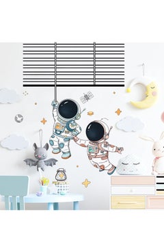 Excefore Astronaut Wall Stickers, Space Flight Cosmic Decals DIY Removable Large Art Decoration, Peel and Stick, for Kids Baby Nursery Living Room Bedroom Sofa TV Background Decorations  - Image 2