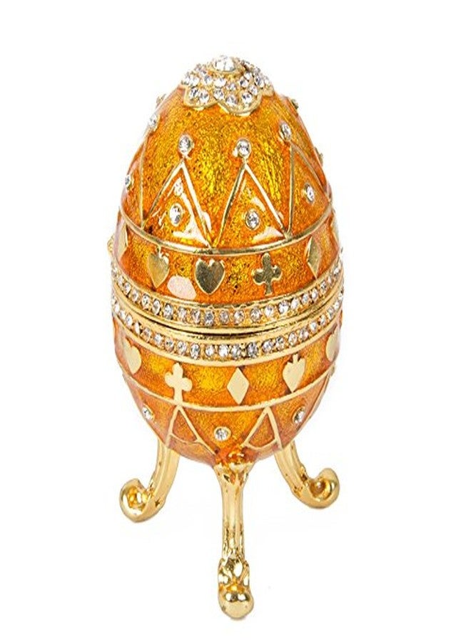 QIFU Hand Painted Small Easter Egg Style Enamel Trinket Box Unique Gift for Family - Image 2