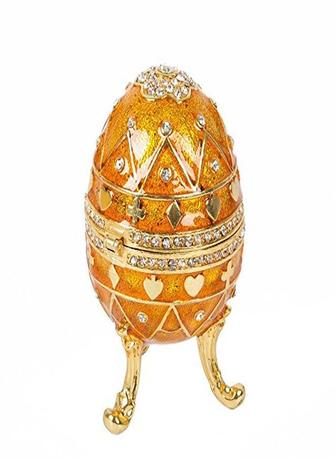 QIFU Hand Painted Small Easter Egg Style Enamel Trinket Box Unique Gift for Family - Image 3