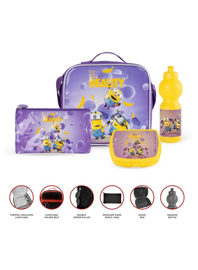 يونيفرسال مجموعة صناديق يونيفرسال مينيونز إسكيب فروم رياليتي 5 في 1 مقاس 18 بوصة - Image 4