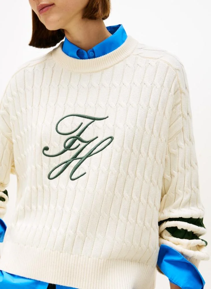 TOMMY HILFIGER  Graphic Pullover Sweater for Women | Best Price UAE