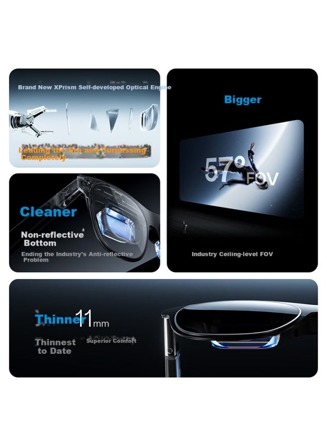 Xreal One Pro Smart Ar Gl L Size Native 3dof Hovering 556" Adjustable Portable Screen 57°fov Pre-purchase Customer Service For Pupillary Distance Measurement Non-vrai Gl - Image 1
