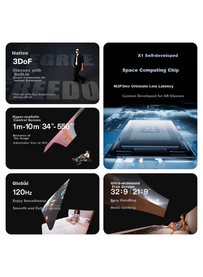Xreal One Pro Smart Ar Gl L Size Native 3dof Hovering 556" Adjustable Portable Screen 57°fov Pre-purchase Customer Service For Pupillary Distance Measurement Non-vrai Gl - Image 2