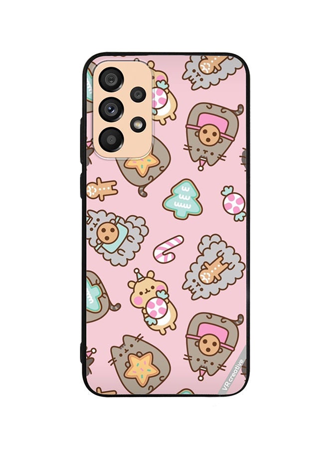 VR CREATIVE Protective Case Cover For Samsung Galaxy A72 Business Cat Design Multicolour - Image 1
