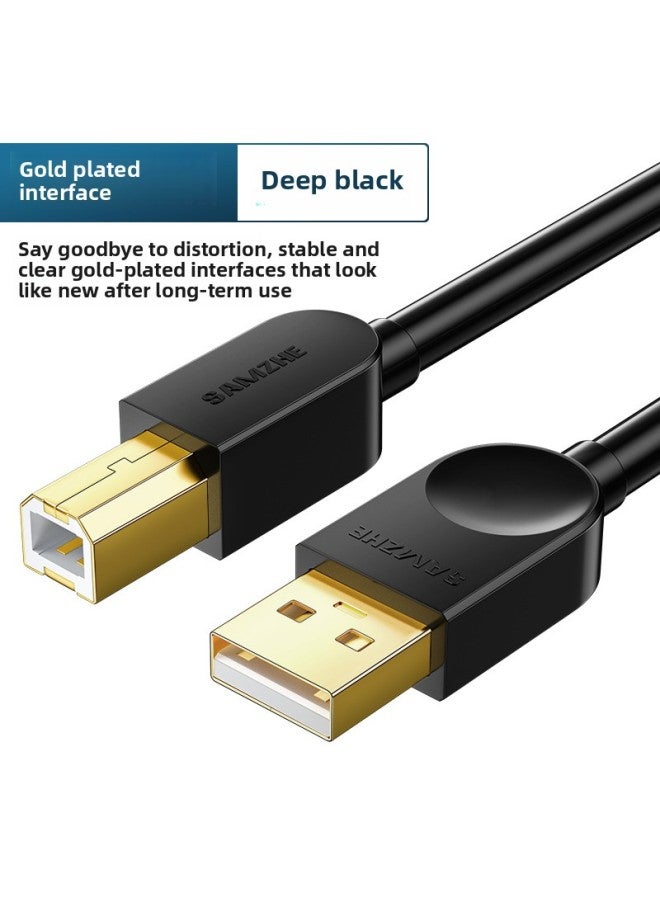 Yamazawa Printer Data Cable Connection Lengthened Computer Usb Extension To Square Mouth 10 M 5 Suitable For Canon HP-Color:USB Gold Plated-Line Length:5m