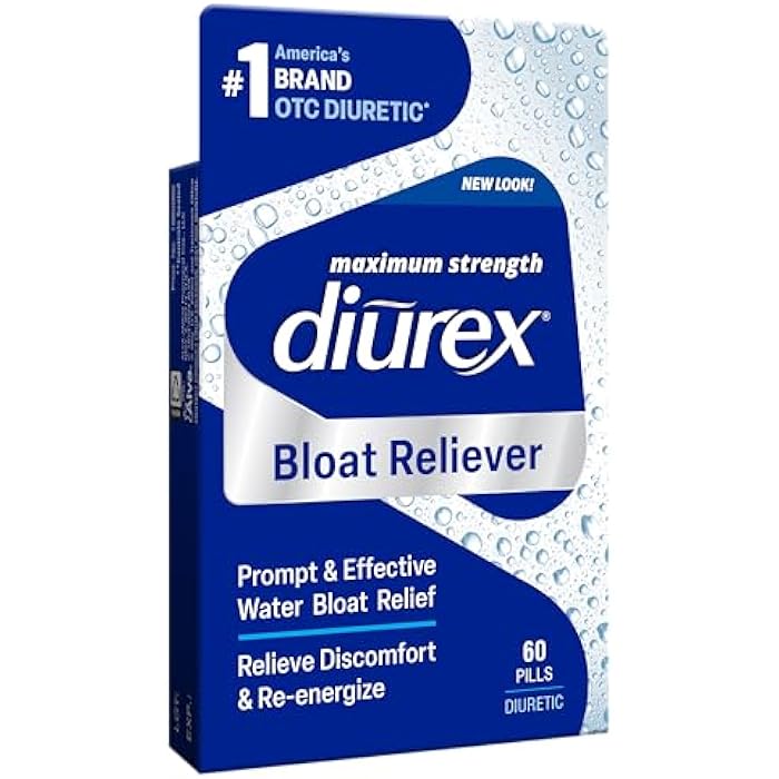 Diurex Bloat Reliever | Relieve Water Bloat, Puffiness, Swelling & Fatigue | Re-Energize | Maximum Strength | 60 Count - Image 2