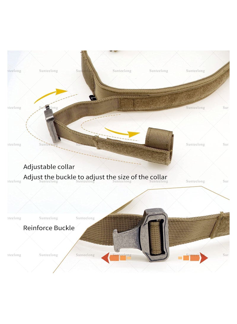 SOLARAE Tactical Dog Collars Adjustable Thick Nylon Dog with Handle for Dog Training Quick Release Heavy Duty Metal Buckle Military Collar for Small Medium Large - Image 4