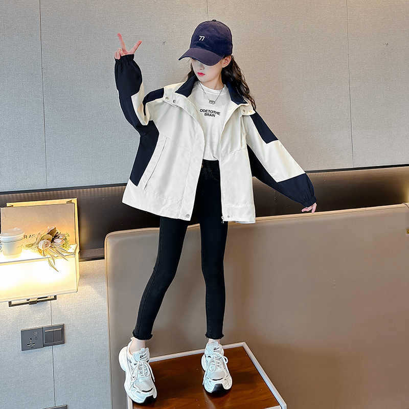 Girl'S Coat Spring Style Big Boy'S Rusk Clothes Children'S Top Girl'S Jacket Windbreaker - Image 5