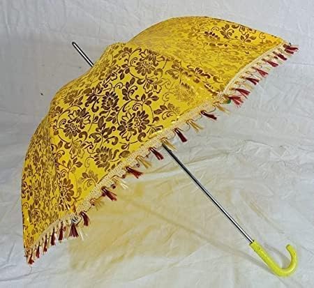 DECOFOLD DECOFOLD 5 Pcs Wedding Umbrella and 6 Colourful Hanging Chakhri Sangeet Haldi Mehendi Decor  - Image 4