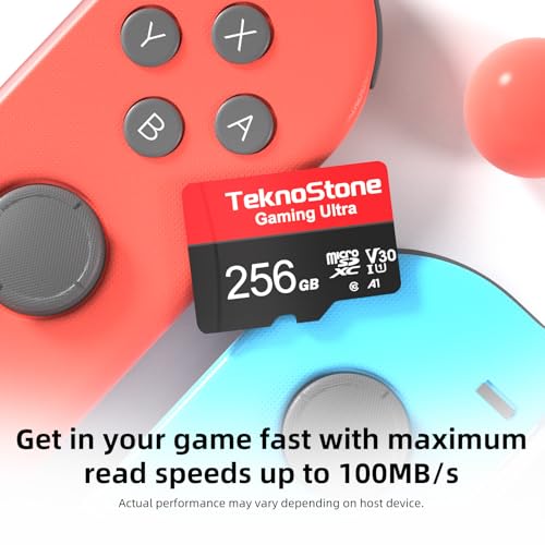 TEKNOSTONE Gaming 128GB MicroSDXC Flash Memory with Adapter 100MB/s Read 50MB/s Write Speed UHS-I C10 U3 V30 A1 Rated HD Support TF Card Suitable for Nintendo-Switch 1 Steam Deck ROG Ally (1 Pack) - Image 2