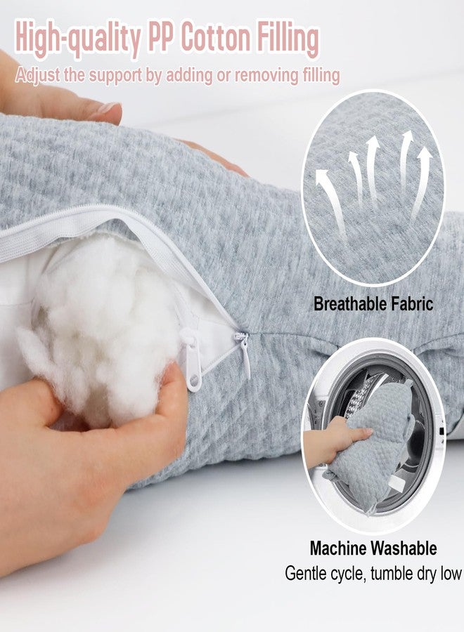 RoamReady Rotator Cuff Pillow, Removable Shoulder Support Pillow for Frozen Shoulder Relief, Post Arm Surgery Recovery Supplies, Broken Arm Cushion for Pain Relief and Side Sleeping, Light Gray - Image 5