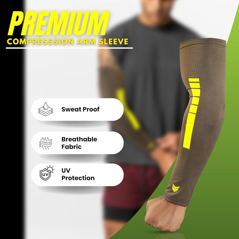 BADOWL V-Fit Premium Sleeves – Breathable, Lightweight, Stretchable Arm Sleeves for Sun Protection, Sports, and Outdoor Activities, Quick-Dry & Comfortable Fit - Image 2