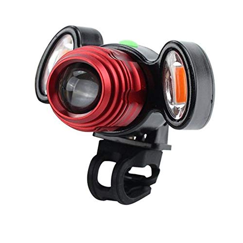 Shivexim Bicycle Zoom-Able Feature 4 Mode Led Headlight Focus Light with 2 Warning Lights, USB Rechargeable,Led Light - Image 1