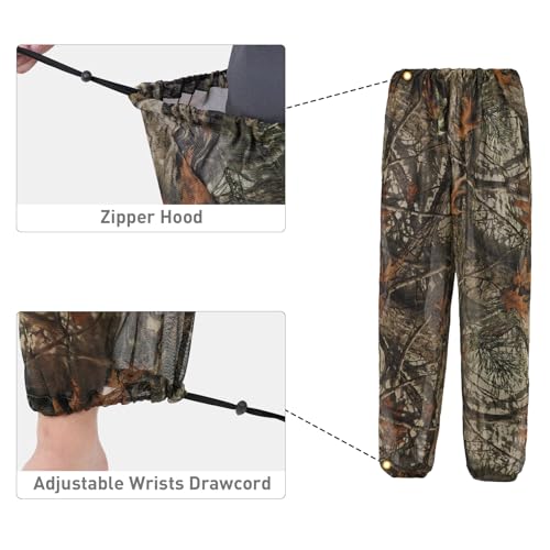 LOOGU Mosquito Suits, Net Bug Pants & Jacket Hood Sets - Ultra-fine Mesh - With Fishing, Hiking, Camping and Gardening - Image 5