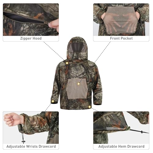 LOOGU Mosquito Suits, Net Bug Pants & Jacket Hood Sets - Ultra-fine Mesh - With Fishing, Hiking, Camping and Gardening - Image 4