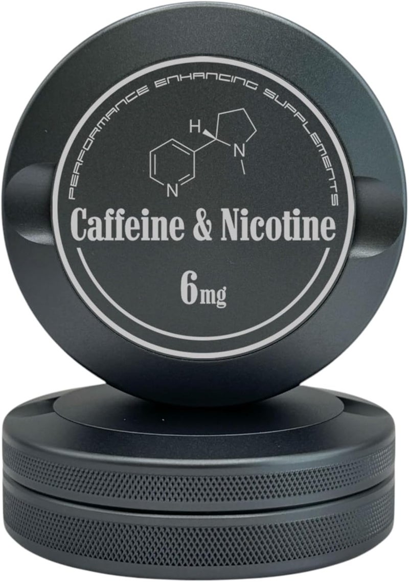 Syn Tin Edition 019: Caffeine | Zyn Metal Can | Metal Zyn Container | Pouch Container | Small Storage Tin (Gunmetal Gray) - Image 1