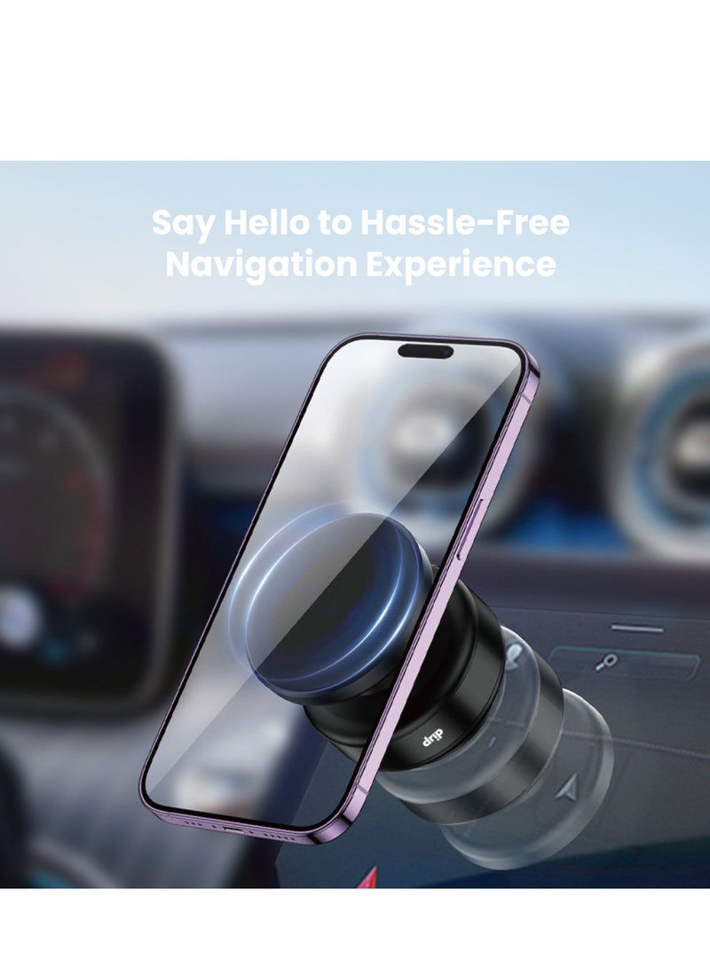 Drip 360° Rotation Magnetic Phone Mount with Vacuum Suction Black - Ultimate Stability & Convenience - Image 5