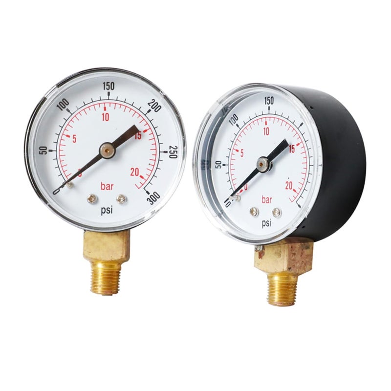 مقياس ضغط PSI عالي الدقة NPT لأداة ضاغط الهواء لقياس الزيت بتصميم مدمج - Image 4