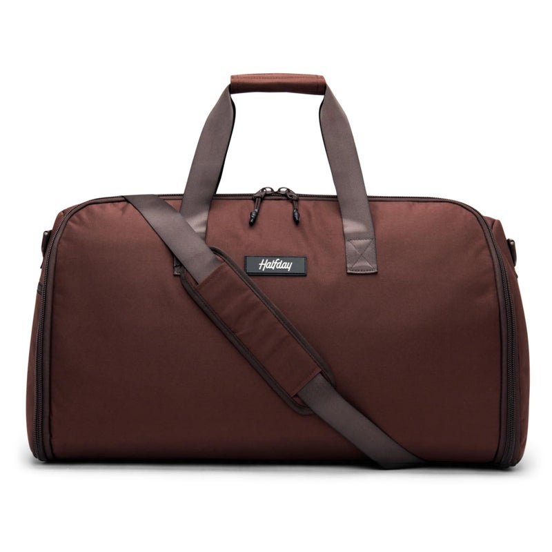 Halfday Convertible 2-in-1 Garment Duffel Weekender Bag 45L | Wrinkle-Free Travel, Hanging Suit Compartment, Shoe Pockets, Trolley Sleeve. Durable & Water-Resistant Carry-On, Port - Image 1