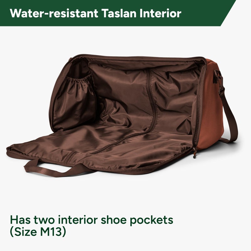 Halfday Convertible 2-in-1 Garment Duffel Weekender Bag 45L | Wrinkle-Free Travel, Hanging Suit Compartment, Shoe Pockets, Trolley Sleeve. Durable & Water-Resistant Carry-On, Port - Image 3