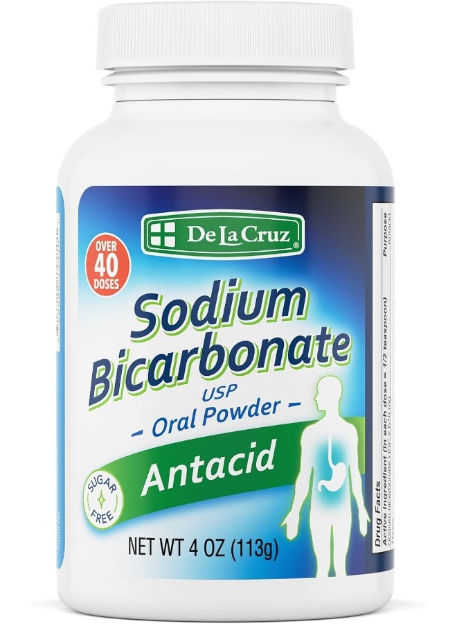De La Cruz Sodium Bicarbonate Antacid Powder - 4 OZ - Image 1