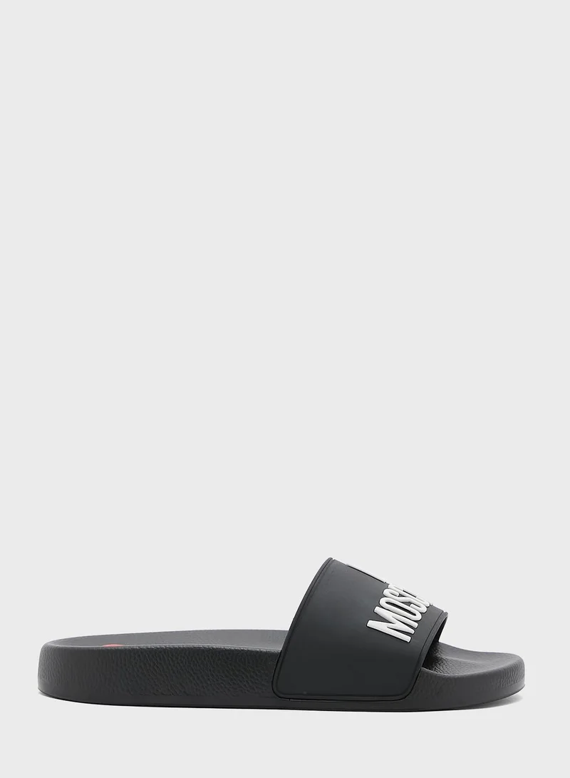 Love Moschino Printed Slides