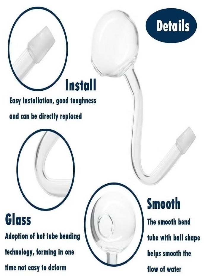 2Pcs 18mm Glass Mini inflow Pipe,Inflow Pipe Water Pump Aquarium FilterTubing, Surface Skimmer, AquariumPlanted Tank Aquascaping Fish TankAccessories, for Fish Tank - Image 2