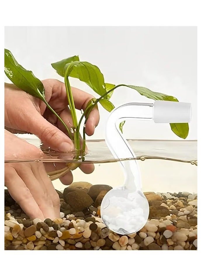 2Pcs 18mm Glass Mini inflow Pipe,Inflow Pipe Water Pump Aquarium FilterTubing, Surface Skimmer, AquariumPlanted Tank Aquascaping Fish TankAccessories, for Fish Tank - Image 4