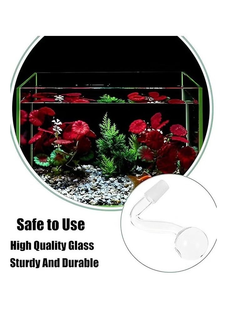 2Pcs 18mm Glass Mini inflow Pipe,Inflow Pipe Water Pump Aquarium FilterTubing, Surface Skimmer, AquariumPlanted Tank Aquascaping Fish TankAccessories, for Fish Tank - Image 5
