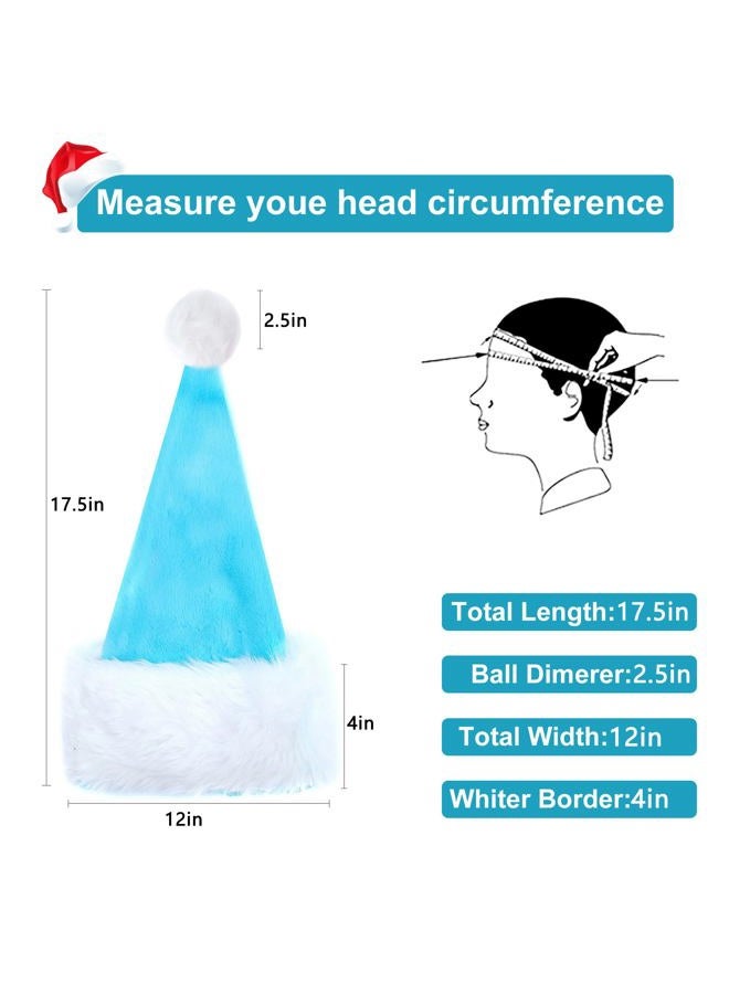 Eoocan Christmas Hat for Adult, Unisex Thicken Comfortable Plush Black Santa Hat for Christmas New Year Festive Theme Party Supply - Image 2
