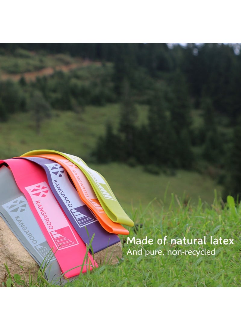 كانجرو مجموعة أحزمة تمارين رياضية بحلقة مقاومة مع 5 مقاومة مختلفة - Image 4