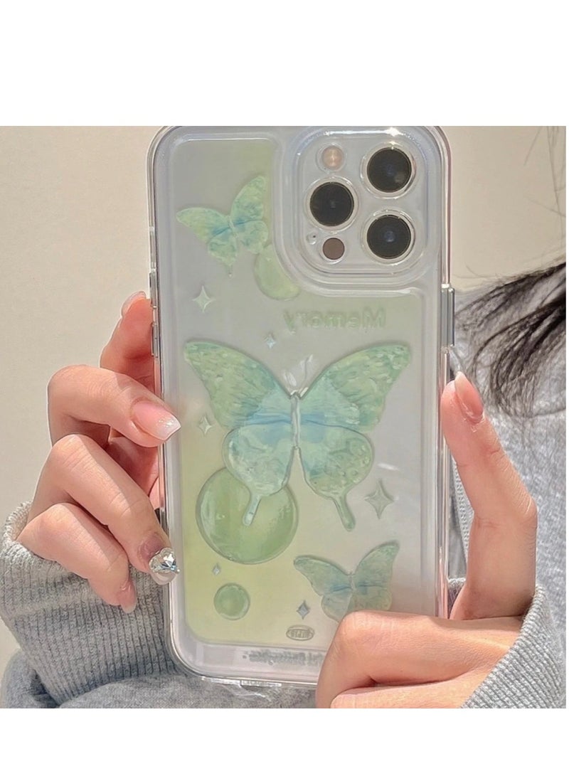 جراب شفاف بتصميم فراشة لهاتف iPhone 16 Pro Max - مقاوم للصدمات والخدش والسقوط - Image 2