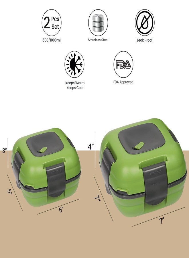 Pinnacle Insulated Lunch Box Set (Green) - Image 4