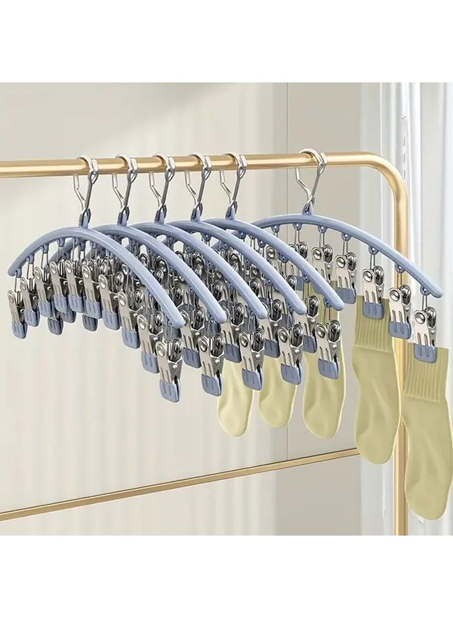 Green Heavy Duty Stainless Steel Space Saving Clothes Hanger Holds 10 Socks Undergarments Pants For Home Dorm Laundry Room - Image 5