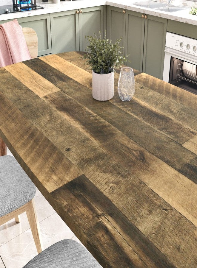 WESTICK Wood Peel and Stick Wallpaper Rustic Butcher Block Contact Paper Removable Cabinet Wallpaper Peel and Stick Wood Contact Paper for Countertops Waterproof Vinyl Countertop Wrap 24" x 118" - Image 2