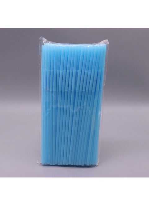 Spot Disposable Plastic Tube Double Child Art Straw Modeling Creative Color Elbow Handmade Beverage DIY-Color:Light Blue 100 ]-Specifications:Caliber 6mm Length 26cm