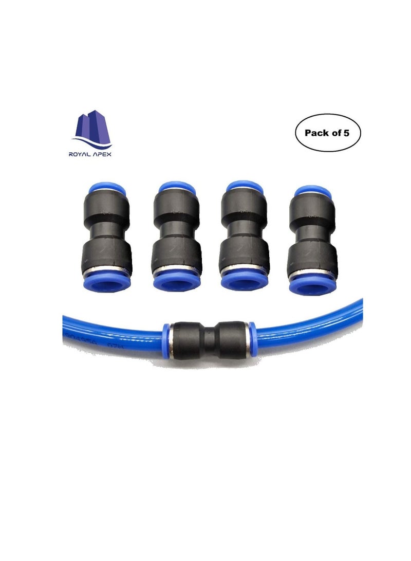 PU Pipe Fittings Polyurethane Pneumatic Pipe Push in to Connect Fittings Socket Pack of 5, 6mm - Image 3