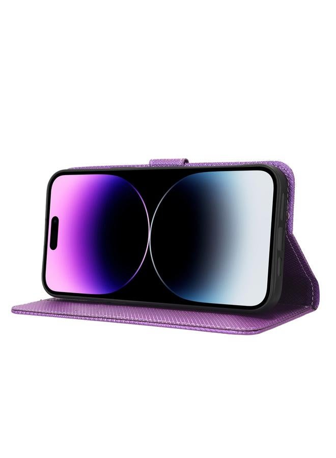 S-TOP Case For iPhone 14 Pro Diamond Texture Leather Phone Case - Image 4