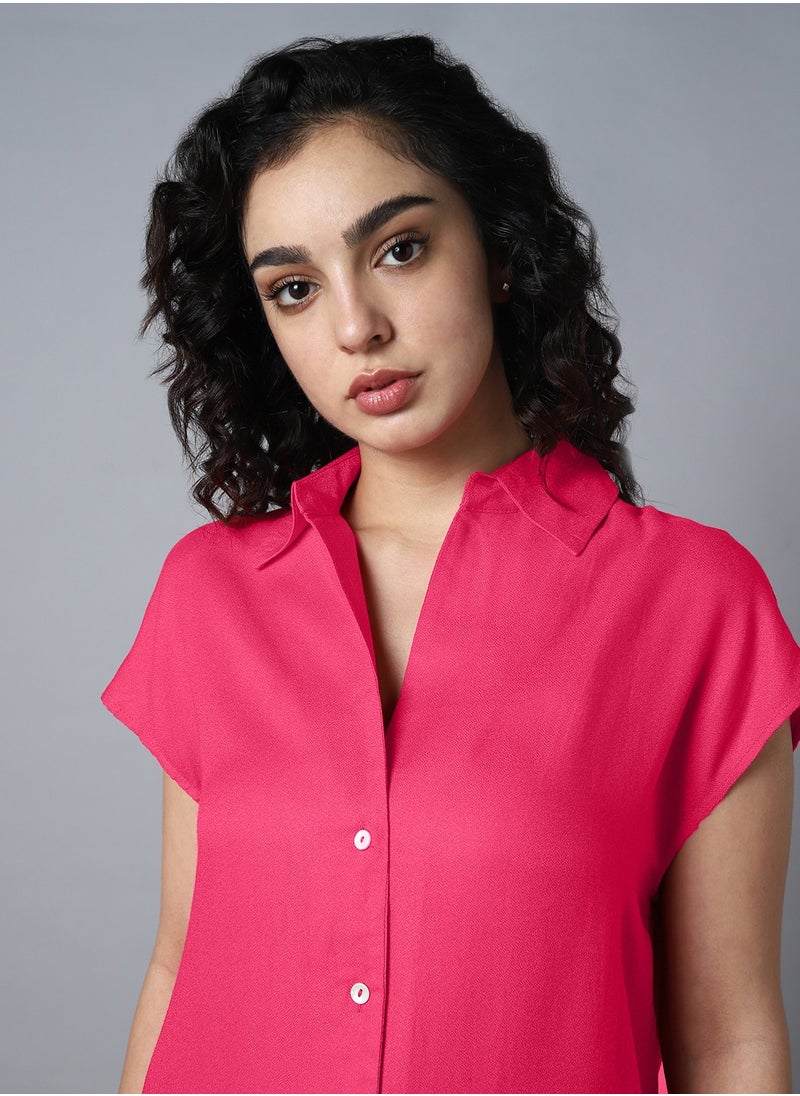 Spread Collar Extended Sleeves Classic Opaque Casual Shirt for Women - pzsku/ZFE855FDD5A3059395AA6Z/45/_/1721309102/012d3810-92c9-4184-8502-b23949c23c2a