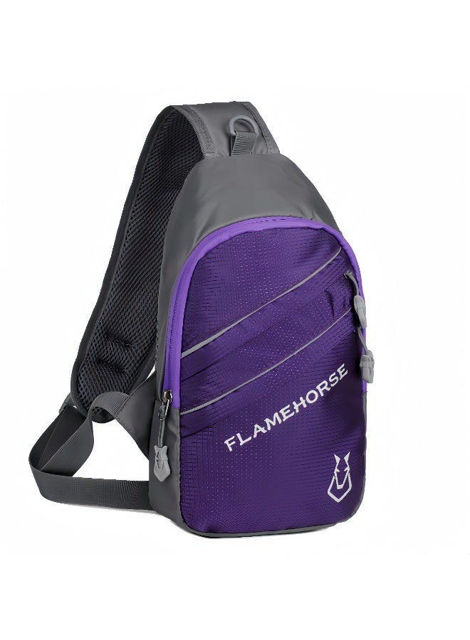 FLAMEHORSE Trendy New Outdoor Chest Bag Reflective Messenger Bag Men's And Women's Waterproof Lightweight Travel Shoulder Bag - Image 1