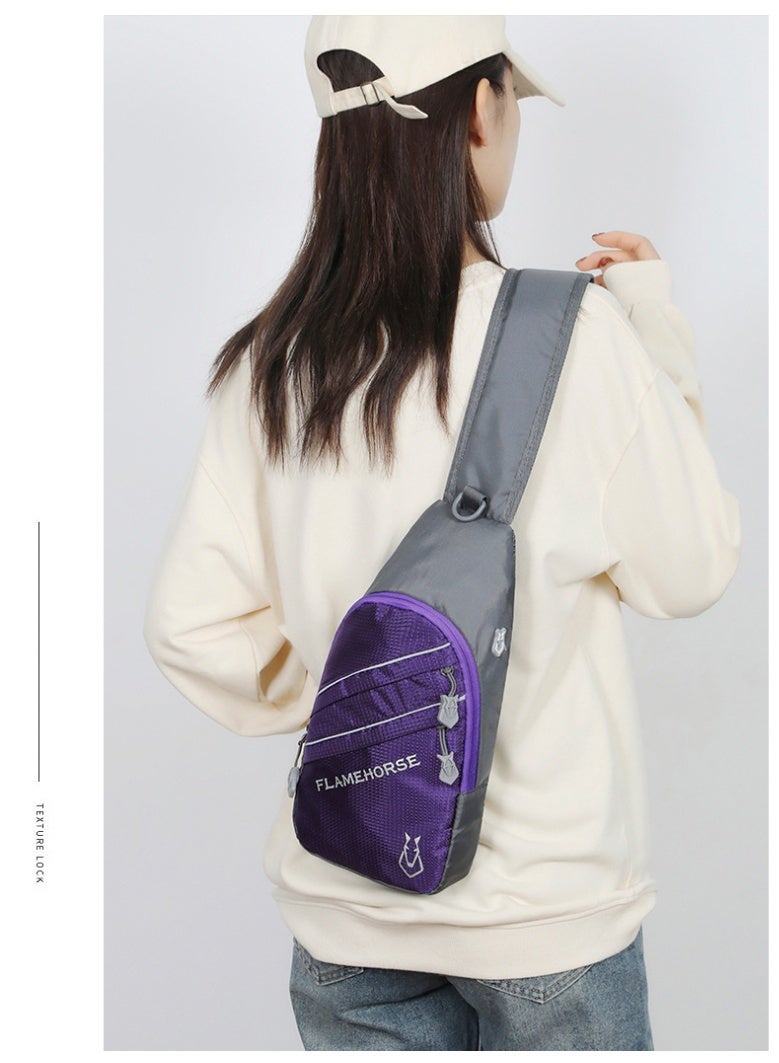 FLAMEHORSE Trendy New Outdoor Chest Bag Reflective Messenger Bag Men's And Women's Waterproof Lightweight Travel Shoulder Bag - Image 2