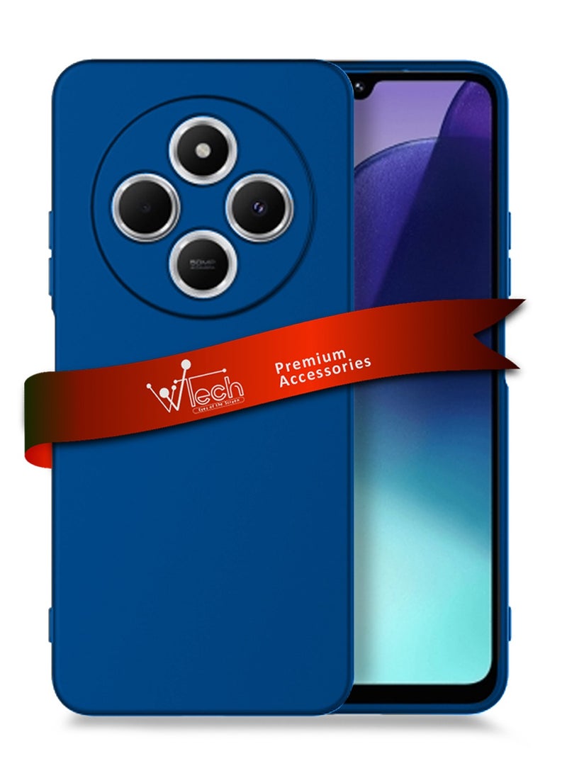 Wtech Xiaomi Redmi 14C 4G 2024 Premium Soft Liquid Silicone Case Cover - Navy Blue - Image 1