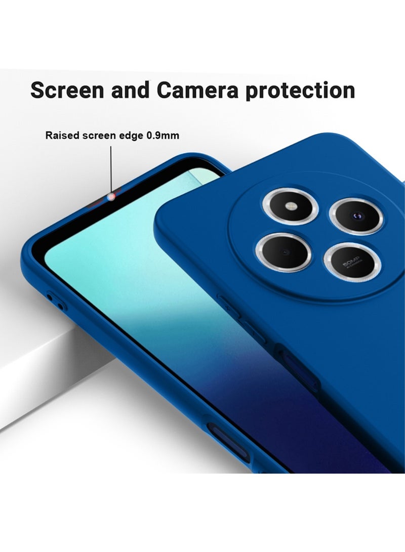 Wtech Xiaomi Redmi 14C 4G 2024 Premium Soft Liquid Silicone Case Cover - Navy Blue - Image 4