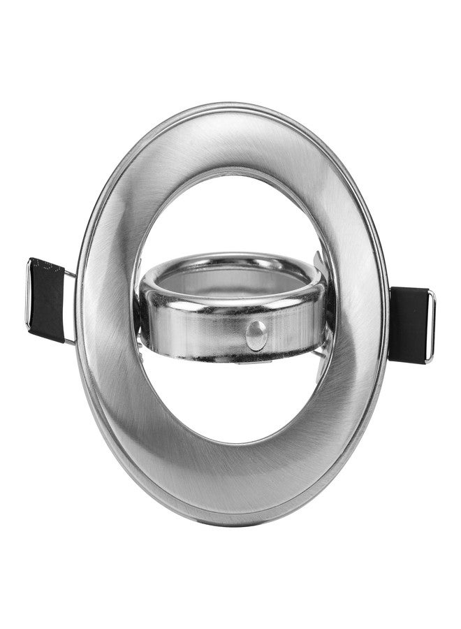 12vmonster MR16 Spot Light Fixture Halogen LED Mounting Bracket Bulb Holder Kitchen Bathroom Under Cabinet Counter Housing Recessed Lighting GU5.3 Socket Wiring Dimmable (Polished Stainless Steel Silver) 10 Pack - Image 2