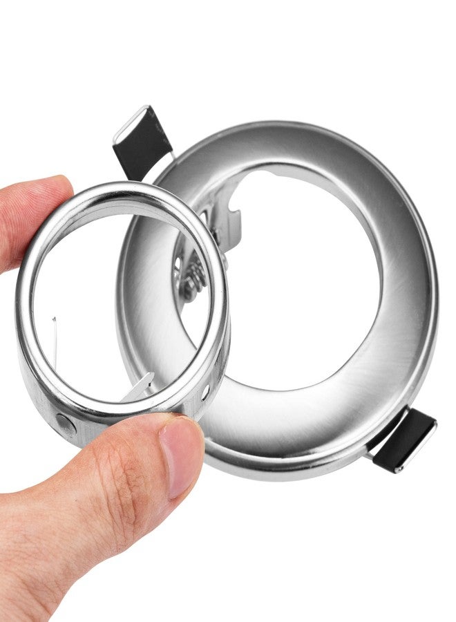 12vmonster MR16 Spot Light Fixture Halogen LED Mounting Bracket Bulb Holder Kitchen Bathroom Under Cabinet Counter Housing Recessed Lighting GU5.3 Socket Wiring Dimmable (Polished Stainless Steel Silver) 10 Pack - Image 4